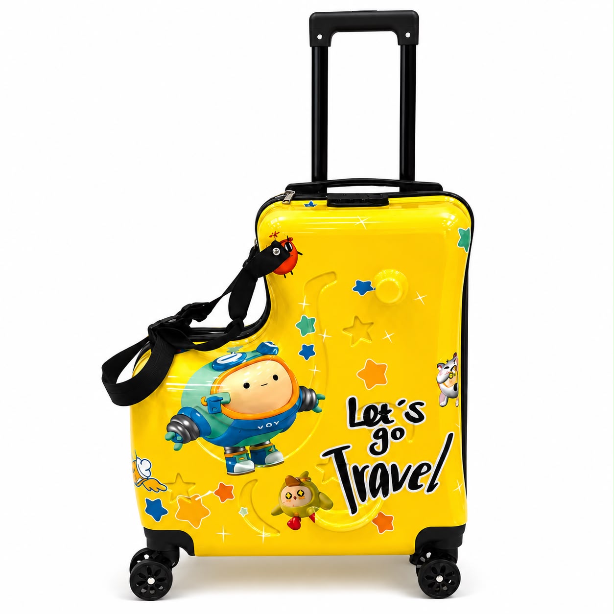 Kids Ride-On Suitcase — Sit, Ride & Roll Travel Case with Telescopic Handle