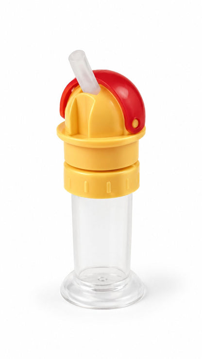 Spill-proof straw cap for kids water bottles