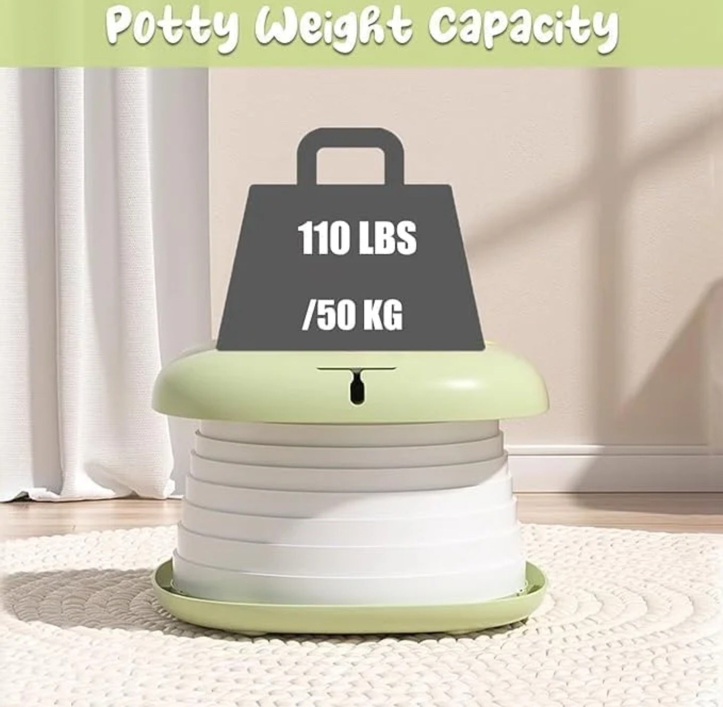 Travel Potty 3-in-1 Portable Potty for Toddlers - Foldable Training Toilet Seat