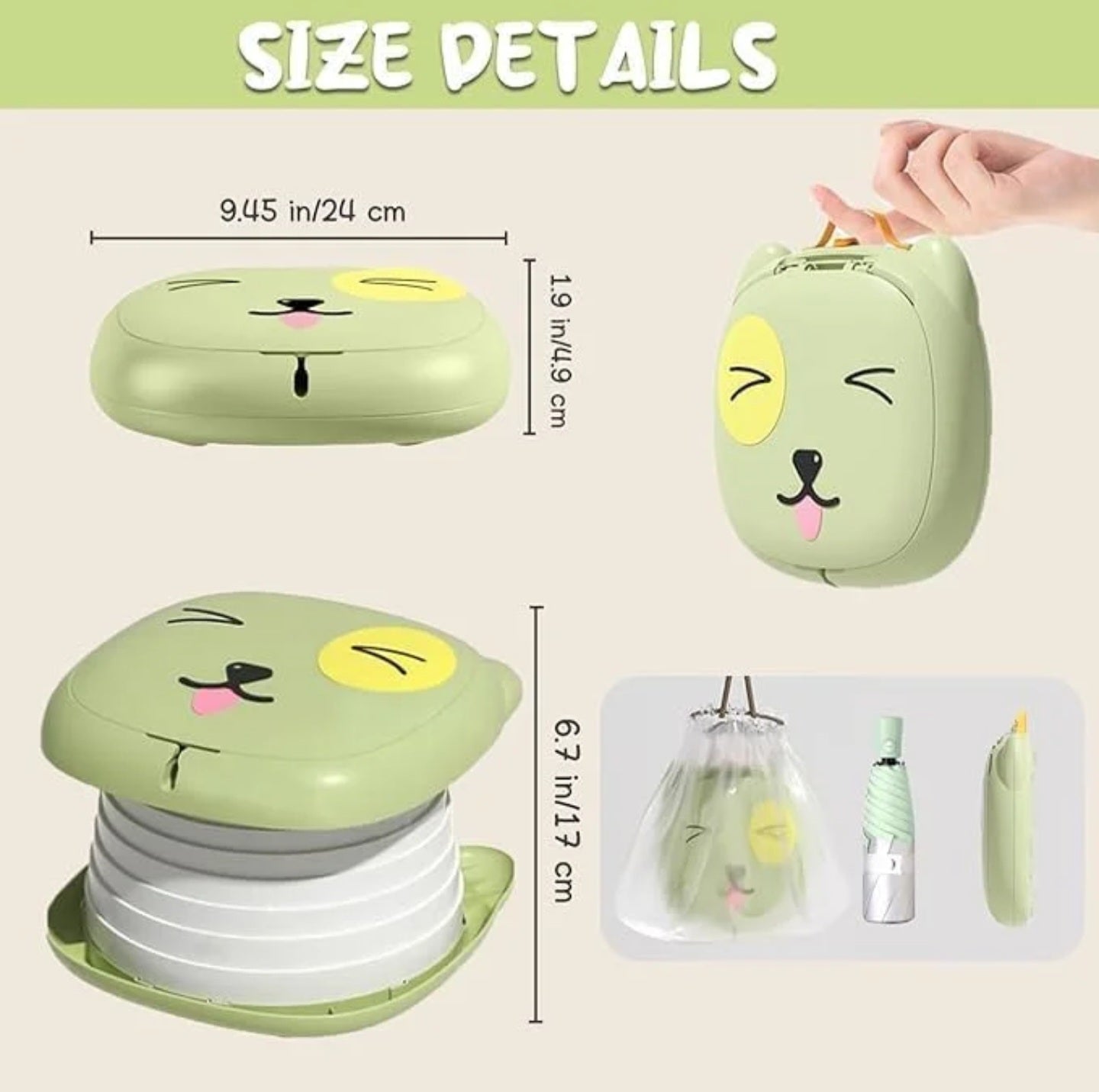 Travel Potty 3-in-1 Portable Potty for Toddlers - Foldable Training Toilet Seat