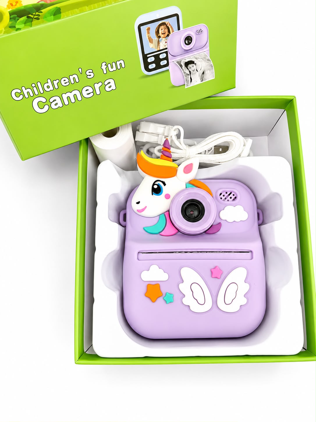Kids Instant Print Camera — Inkless Photo & Video, Prints in 3 Seconds
